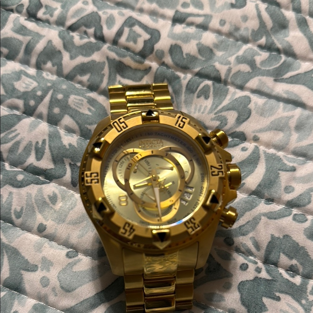 Invicta Gold Chronograph Watch